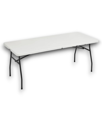 Bud's Warehouse 56268 Basics Heavy Duty Portable White Folding Table