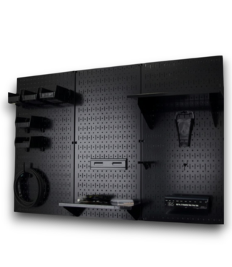 Bud's Warehouse 56274 30-piece Steel Pegboard Kit In Black