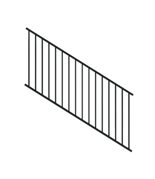 56277 Black Steel Deck Stair Rail Kit 5' X 3.5'