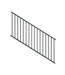 56277 Black Steel Deck Stair Rail Kit 5' X 3.5'