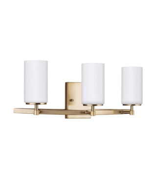 Bud's Warehouse 56283 Satin Brass 3-light Vanity Light