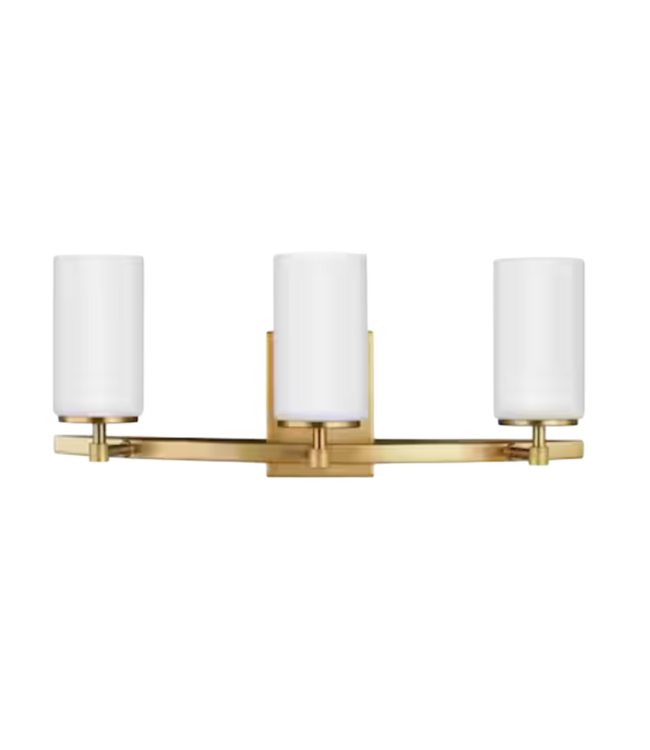 56283 Satin Brass 3-light Vanity Light