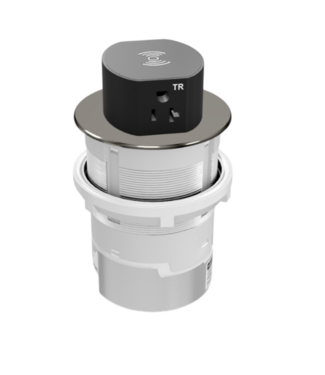 Bud's Warehouse 56287 Black Surface Mount Tri-power Counter Receptacle