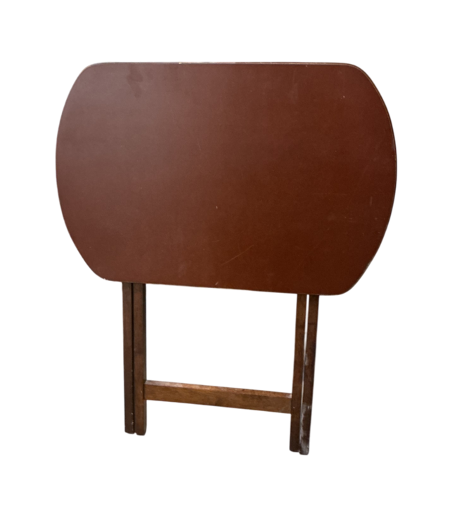 56289 Walnut Foldable Tv Tray