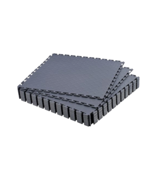 Bud's Warehouse 56300 Garage Floor Tiles Interlocking Gray Diamond Plate 16 Pack