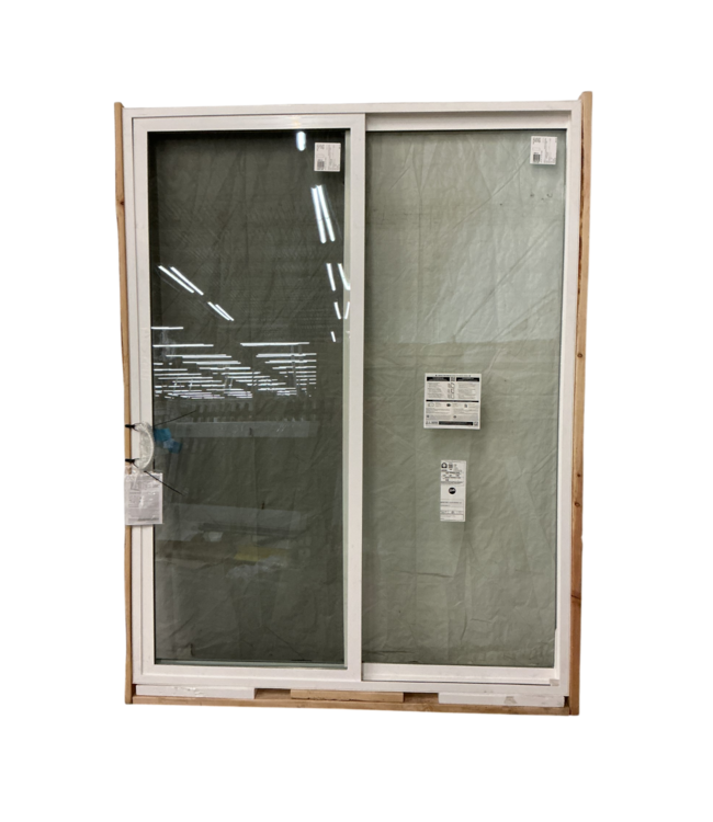 56301 70 X 94 White Vinyl Patio Doors With Screen