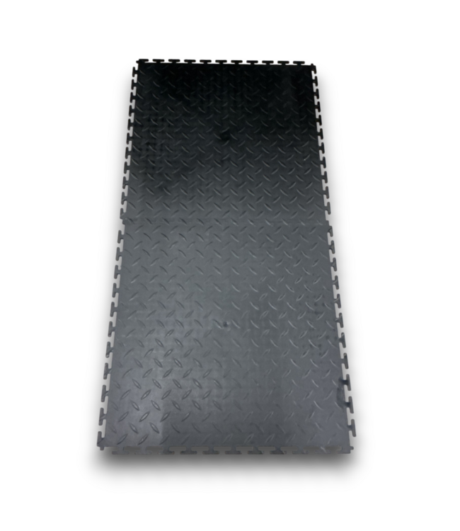 56302 Garage Floor Tiles Interlocking Black Diamond Plate 16 Pack