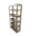 56307 Gold & Walnut 5-tier Shelving Unit