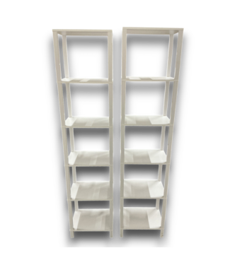 Bud's Warehouse 56309 White Laminate 5-tier Shelving Unit Set Of 2
