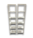 56309 White Laminate 5-tier Shelving Unit Set Of 2