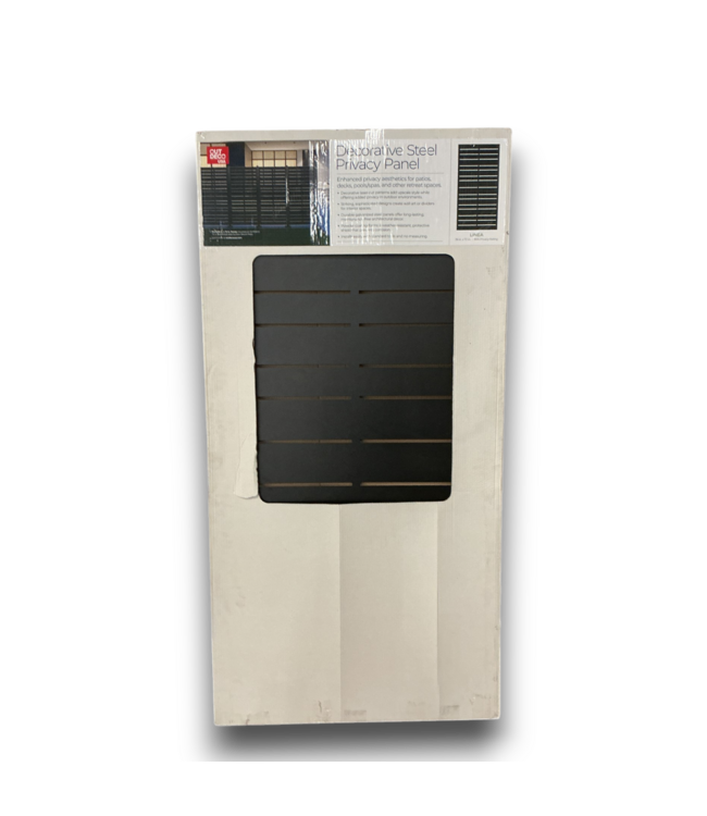 56313 36 X 72 Decorative Stell Privacy Panel Black