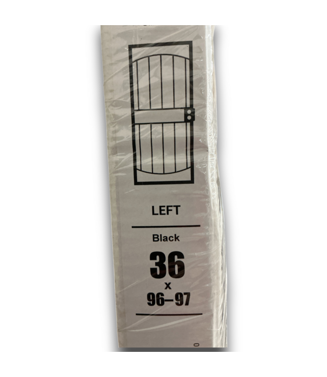 56306 Black Steel Security Door 36" X 96" Lh