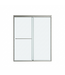 56315 Semi-frameless Brushed Nickel Double Sliding Shower Door