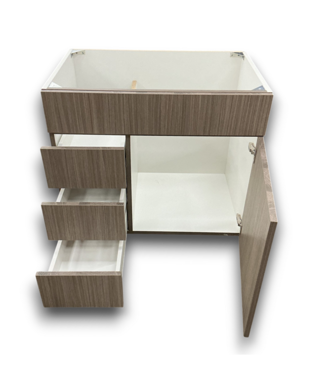 56325 Silver Heartwood Floating Vanity Base 33"