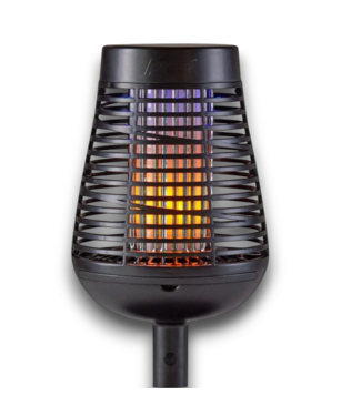 Bud's Warehouse 56332 Solar Led Flame Black Torch Bug Zapper