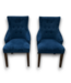 56335 Set Of 2 Midnight Blue Velour Chairs