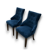 56335 Set Of 2 Midnight Blue Velour Chairs