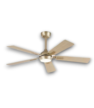 Bud's Warehouse 56339 Satin Gold Ceiling Fan W/led Light 52"