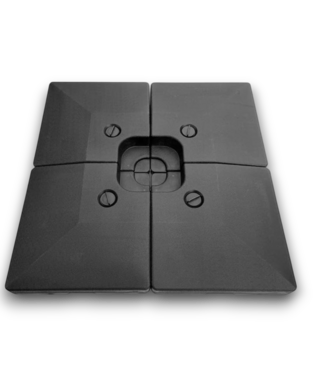 Bud's Warehouse 56342 Black Square Patio Umbrella Base 4-tiles