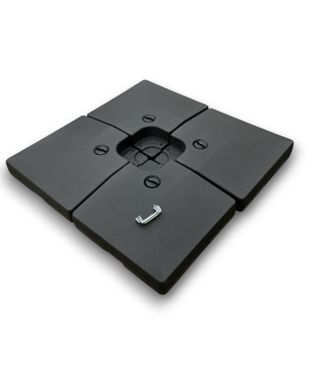 56342 Black Square Patio Umbrella Base 4-tiles