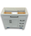 56349 36” White Bathroom Vanity With Drawers