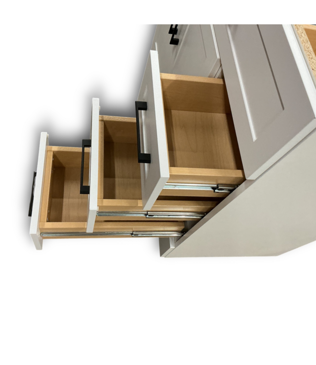 56349 36” White Bathroom Vanity With Drawers