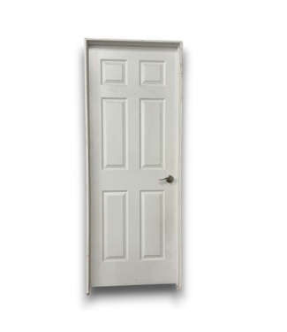 Bud's Warehouse 56352 30 X 80 Prehung White Interior 6 Panel Door