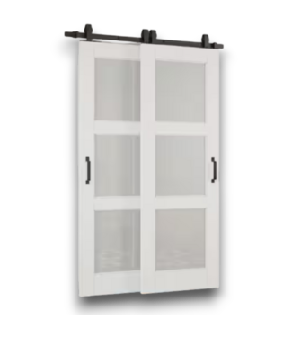 Bud's Warehouse 56354 48 X 80 Double 3 Lite White Sliding Doors