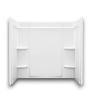 Bud's Warehouse 56355 Ensemble Medley White 3-piece Bathtub Wall Panel Kit