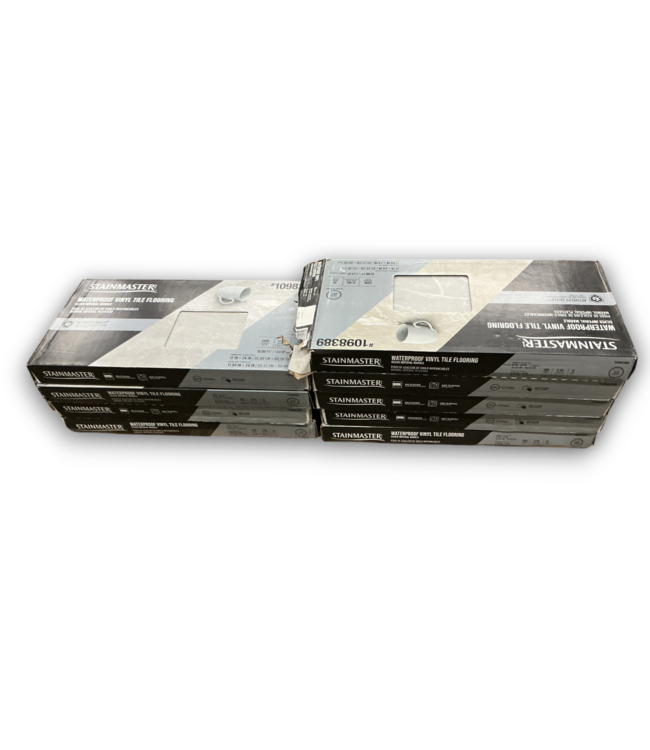 56365 Silver Imperial Marble Click Lock Vinyl Tile Flooring 9 Boxes