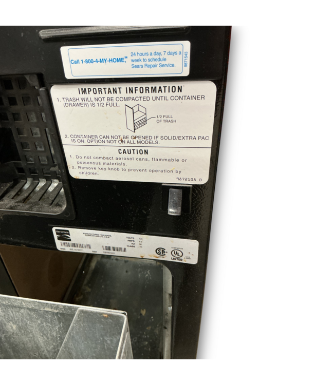 56371 Stainless Steel Trash Compactor 15"w