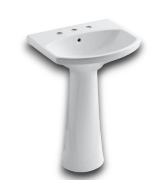 Bud's Warehouse 56375 Cimarron White Bathroom Pedestal Sink