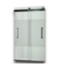 56382 Premise Matte Black Frameless Clear With Privacy Band Sliding Shower Door