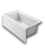 56383 32 X 60 White Acrylic Soaking Bathtub