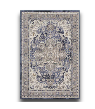 Bud's Warehouse 56386 Evelyn Blue Rectangle Indoor Geometric French Area Rug