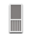 56392 32 X 80 White Solid Vinyl Screen Door