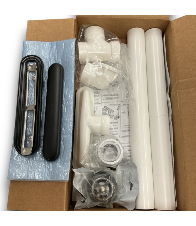 56395 Clearflo Matte Black Toe-touch Drain With Pvc Pipe Included