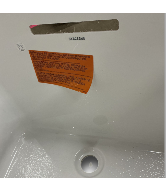 56383 32 X 60 White Acrylic Soaking Bathtub
