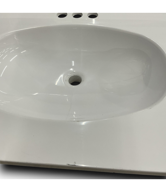 56400 White Cultured Marble Bathroom Vanity Sink Top