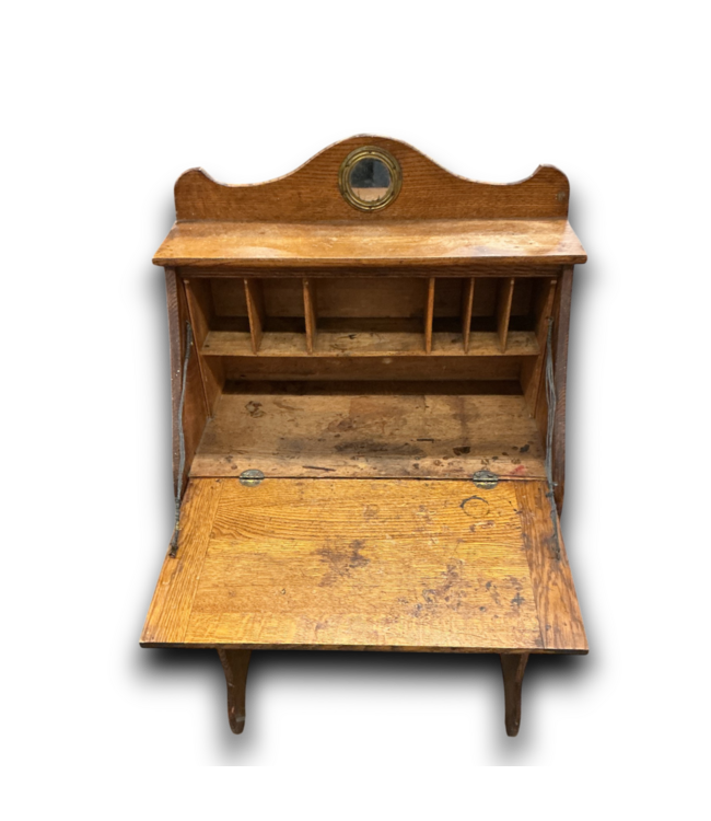 56404 Antique Oak Drop-front Secretary Desk