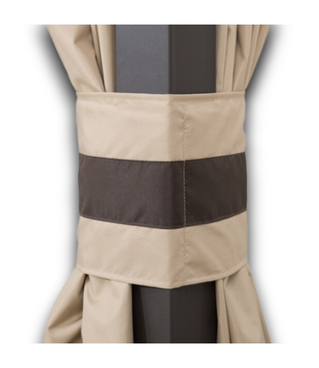 56409 Khaki Gazebo Curtains Only