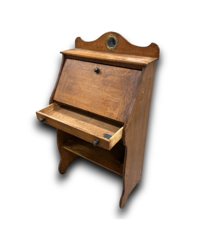 56404 Antique Oak Drop-front Secretary Desk