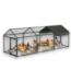 56414 Metal Chicken Coop Run With 2 Doors And Cover