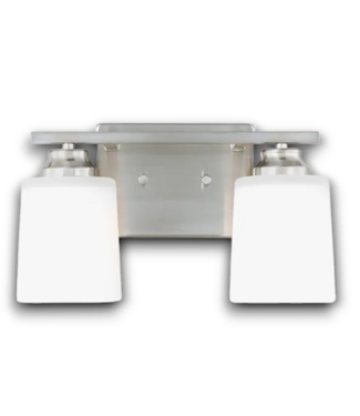 Bud's Warehouse 56422 Brushed Nickel 2-light Vanity Light