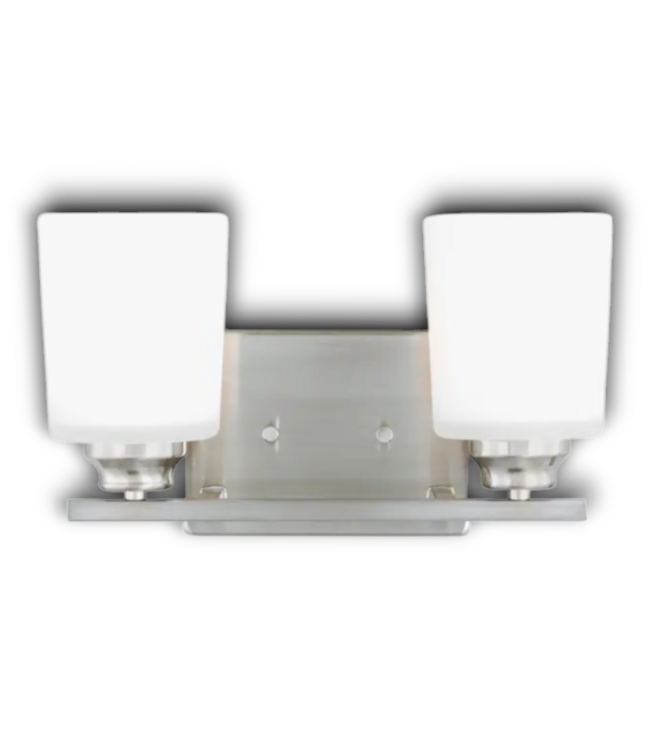 56422 Brushed Nickel 2-light Vanity Light