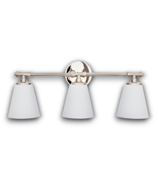 Bud's Warehouse 56423 Vinay 3 Light Polished Nickel Bathroom Vanity Light