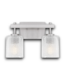 56425 Brushed Nickel 2-light Vanity Light Seeded Glass