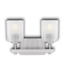 56425 Brushed Nickel 2-light Vanity Light Seeded Glass