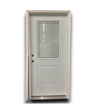 Bud's Warehouse 56429 1/2 Lite Rh Prehung Exterior Door W/blinds