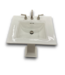 56436 White Rectangle Pedestal Sink W/faucet 24.75"